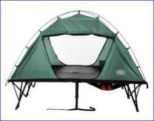 KT Compact Double Tent Cot - side view.