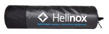 Helinox Cot Max packed to a very small size.