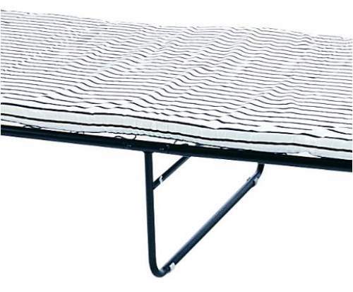 steel cot with mattress