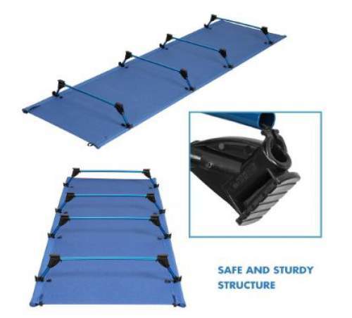 Very nicely designed leg system which keeps you off the ground without damaging the tent floor.