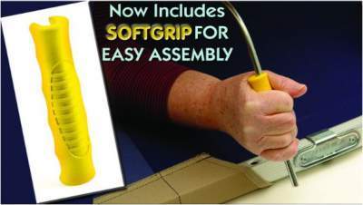 They have added a soft grip for assembly.