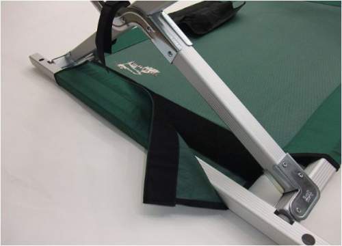 The bed fabric tension can be adjusted due to the Velcro tab.