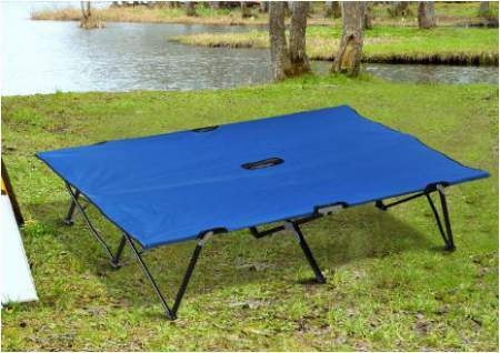 Outsunny Two Person Double Wide Folding Camping Cot | Best Tent Cots ...