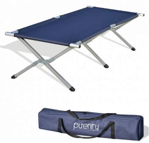 Purenity Folding Military Bed Portable Sport Camping Cot.