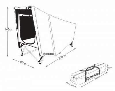 All the dimensions of the Bunker Cot.