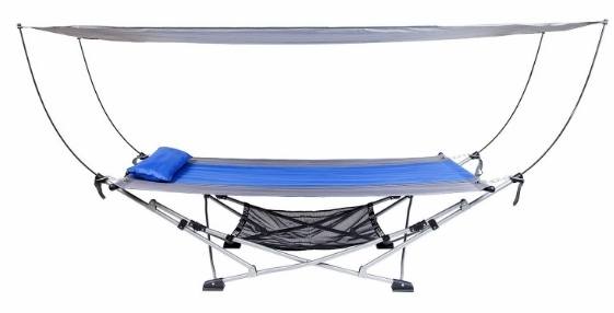 Mac Sports Portable Fold Up Hammock with Removable Canopy.