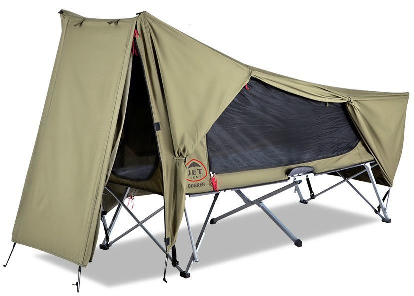 Jet Tent Bunker Cot - here you have all included: tent, cot, and pad.