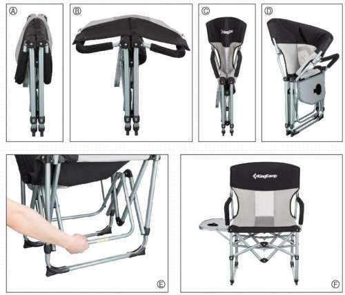 This is how you unfold the chair - double folding design.