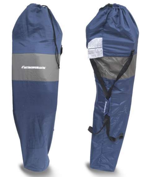 The carry bag seen from the two sides.
