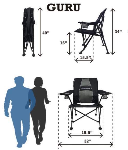 Strongback guru discount folding camp chair