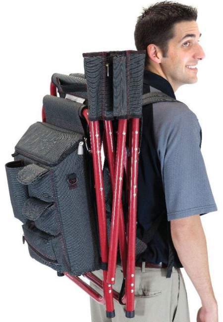 This is how you can carry this chair as a backpack.