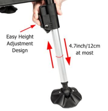 Adjustable legs' length.