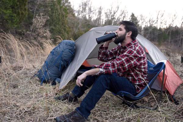 The Ready Lite Low Chair in the camp.