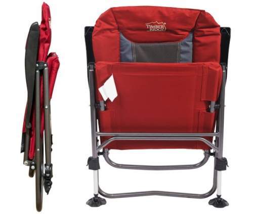 Timber ridge camping chair cheap with adjustable reclining padded back