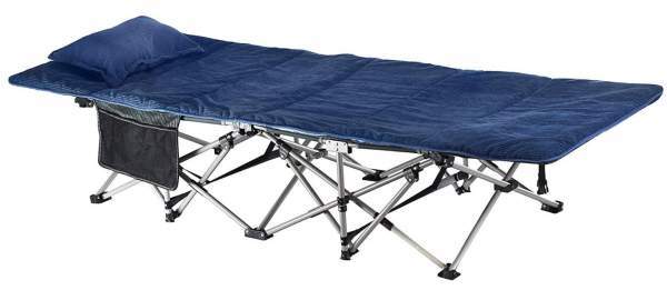 ELTOW Cozy Folding Camping Cot with the mat and pillow.