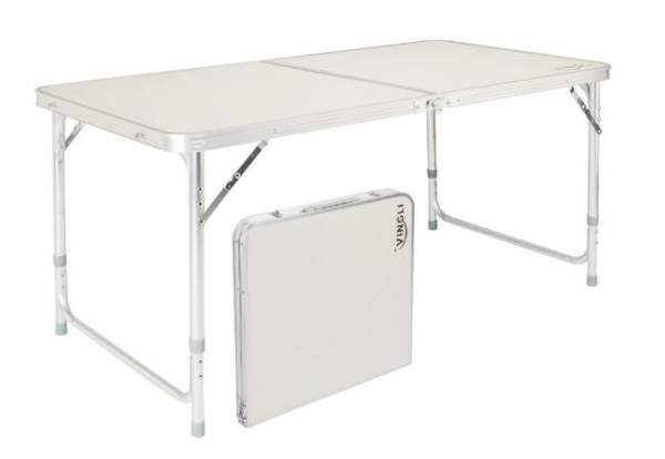 VINGLI 4 Foot Folding Table with Adjustable Height