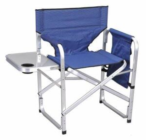 Blue Summit Lightweight Directors Chair with Side Table 