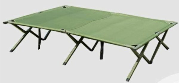 Double-size collapsible cot.