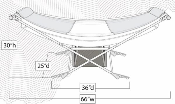 Mock ONE Compact Portable Folding Hammock dimensions.