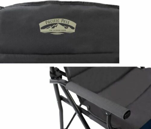 Fully padded backrest and seat, and padded solid armrests.