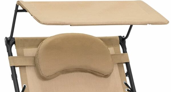 Adjustable sunshade and headrest.