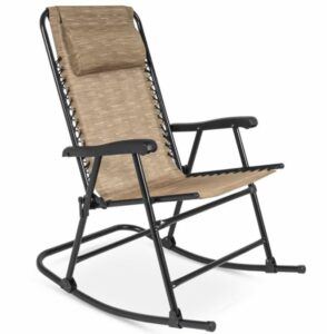 Best Choice Products Foldable Zero Gravity Rocking Patio Recliner Chair