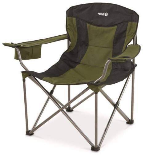 Green Serenity XL Executive Folding Camping Chair Seat High Back Outdoor Garden 