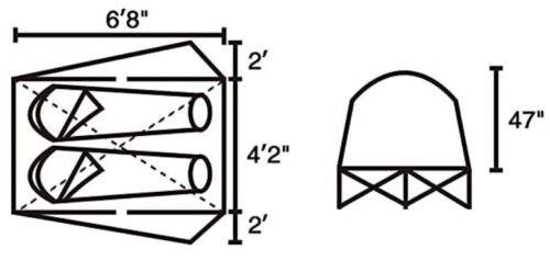 The floor plan and the dimensions.