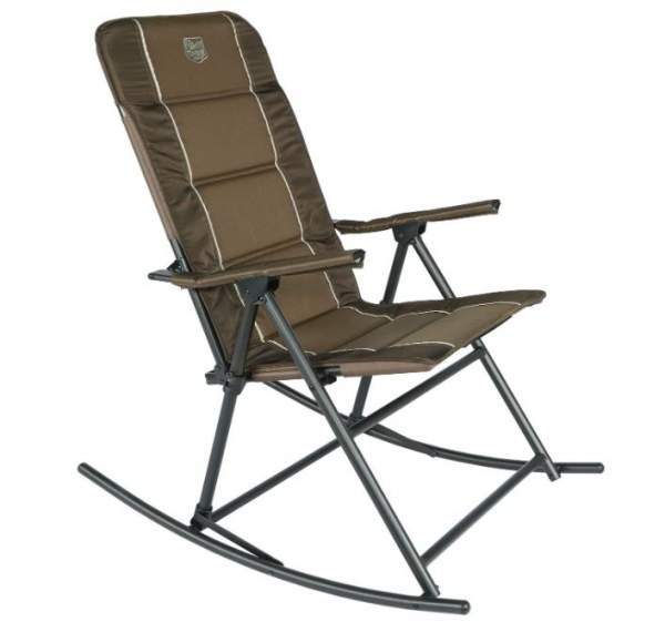 TIMBER RIDGE High Back Folding Camping Rocking Chair with Hard Armrest