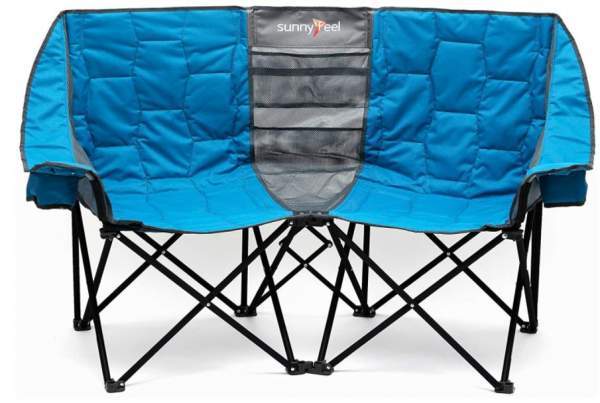 SUNNYFEEL Double Folding Camping Chair front view.