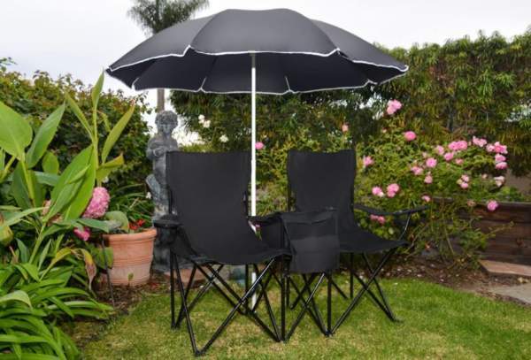 Trademark Innovations Double Folding Camp and Beach Chair.