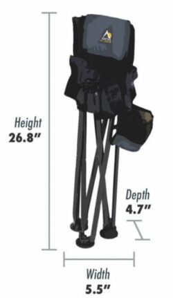 The dimensions when folded.