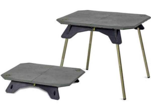 Nemo Moonlander Dual Height Table in two different setups.