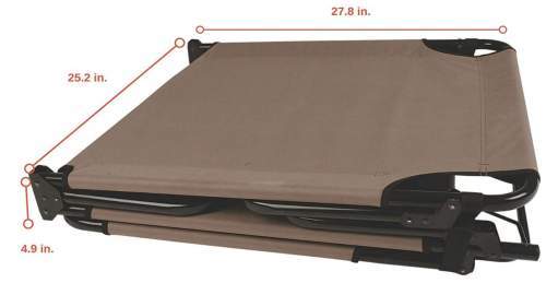This is the cot folded, and its dimensions in the folded state.