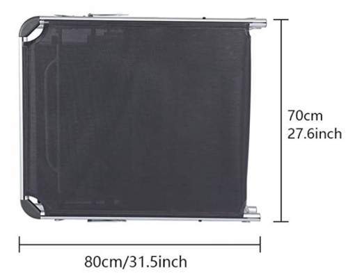 The dimensions when folded.