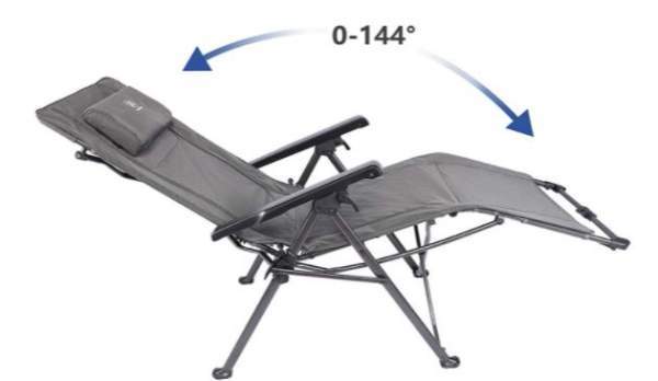 Reclining chair with an adjustable footrest.