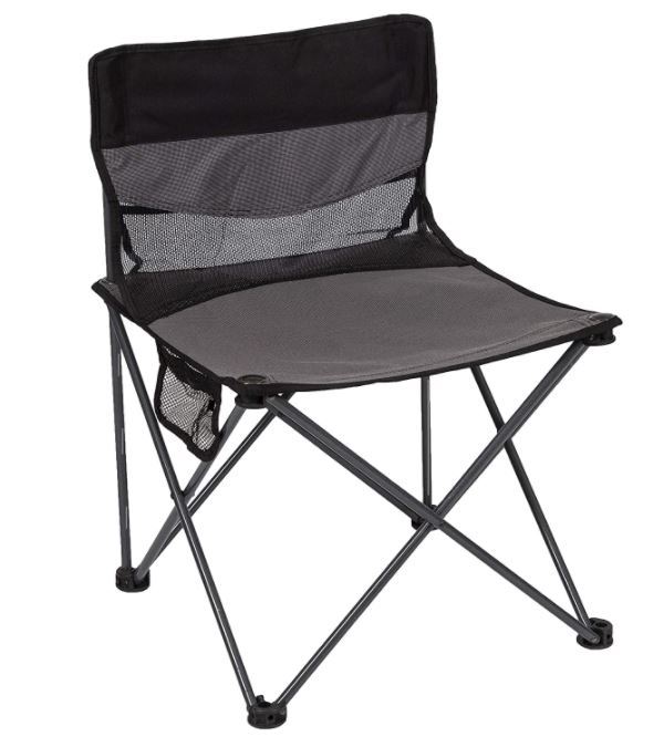 armless folding camp chair