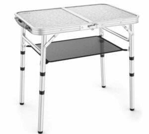 Sportneer Adjustable Height Camping Table with Mesh Layer