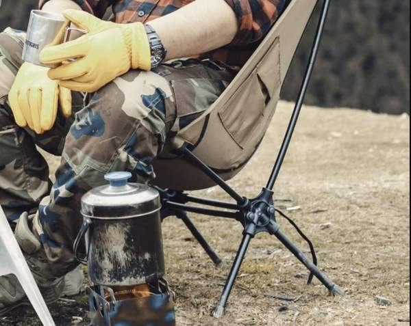 OneTigris Camping Backpacking Chair used in the camp.