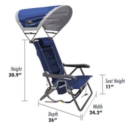 gci outdoor sunshade backpack event chair