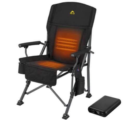 KINGS TREK Camping Chair Heated with Battery Pack.