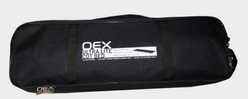 The OEX Ultralite Folding Cot packed.