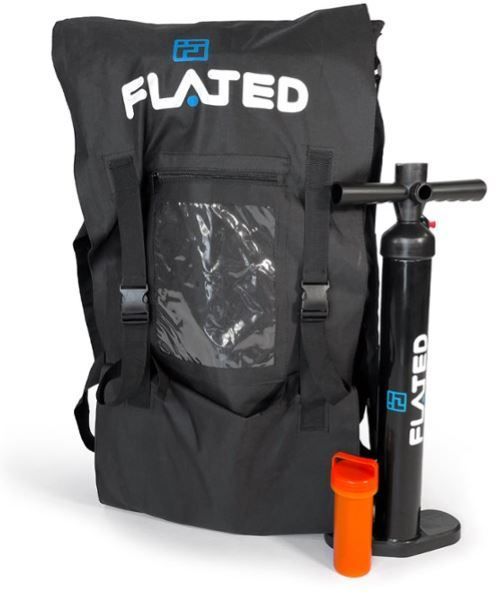 A pump and a carry bag are included.