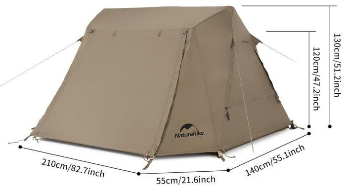 Tent dimensions.