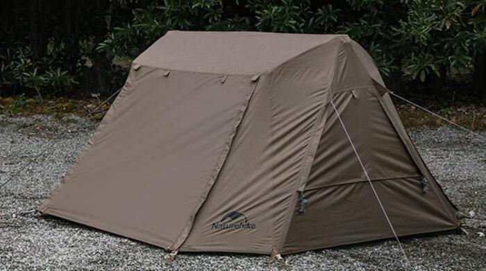 The tent used on the ground.