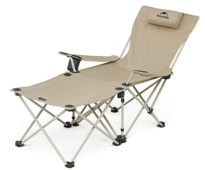 Naturehike Foldable Reclining Chair with Attached Table.