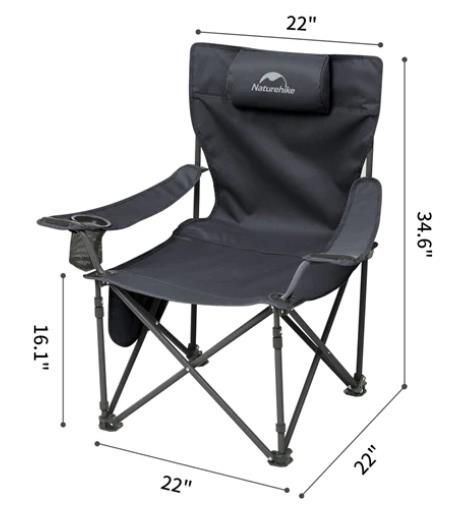 Chair dimensions.