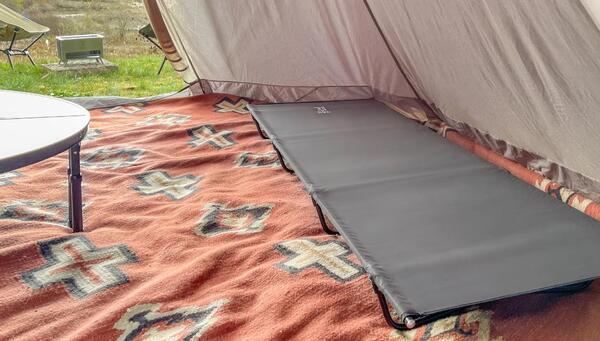 This cot fits into any tent, no matter how small it can be.
