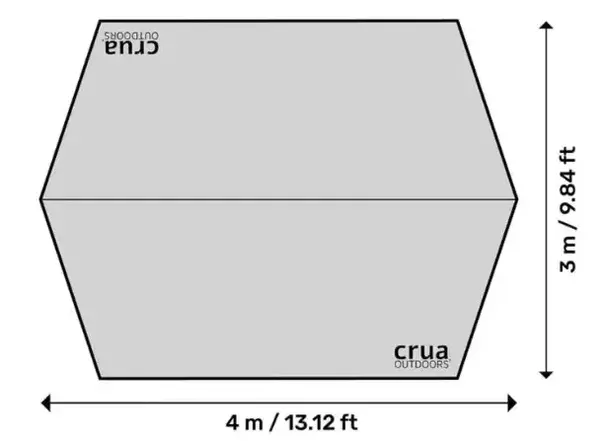 Tarp dimensions.