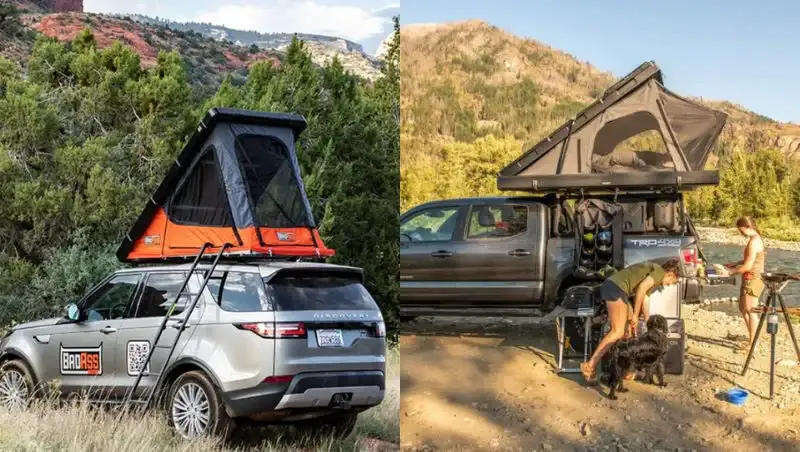 BadAss Rugged Clamshell Roof Top Tent vs iKamper BDV Duo featured picture.